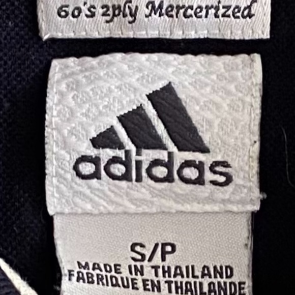 ADIDAS 60's 2 Ply Mercerized Black White Striped Polo Shirt- Women’s SP - Picture 9 of 9